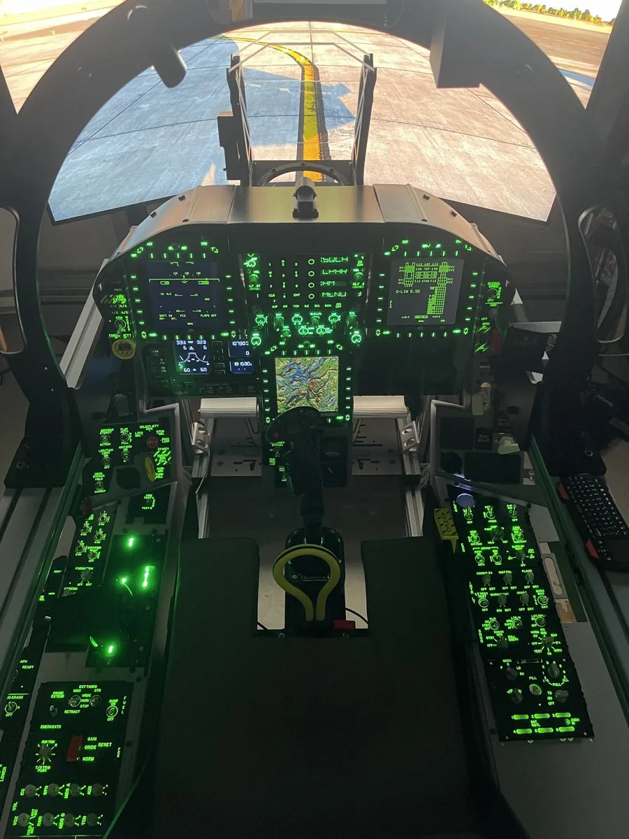 Complete illuminated Dogfight Dynamics cockpit