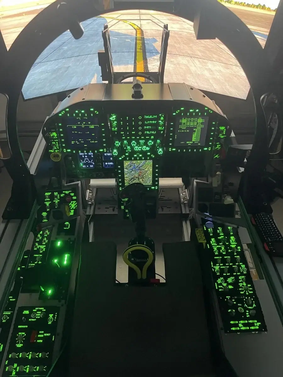 Complete illuminated Dogfight Dynamics cockpit