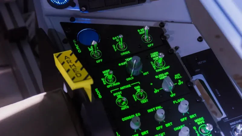 Dogfight Dynamics F/A-18C side console and compatible cockpit controls