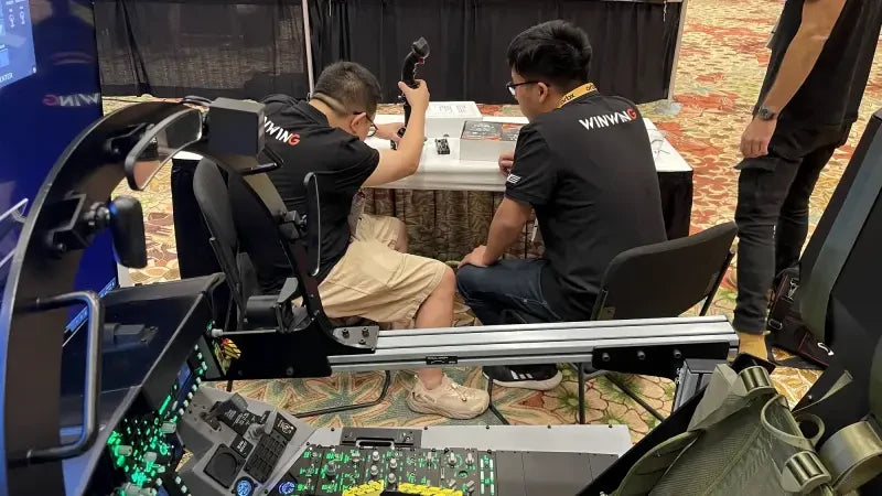 Dogfight Dynamics cockpit at FlightSimExpo 2024