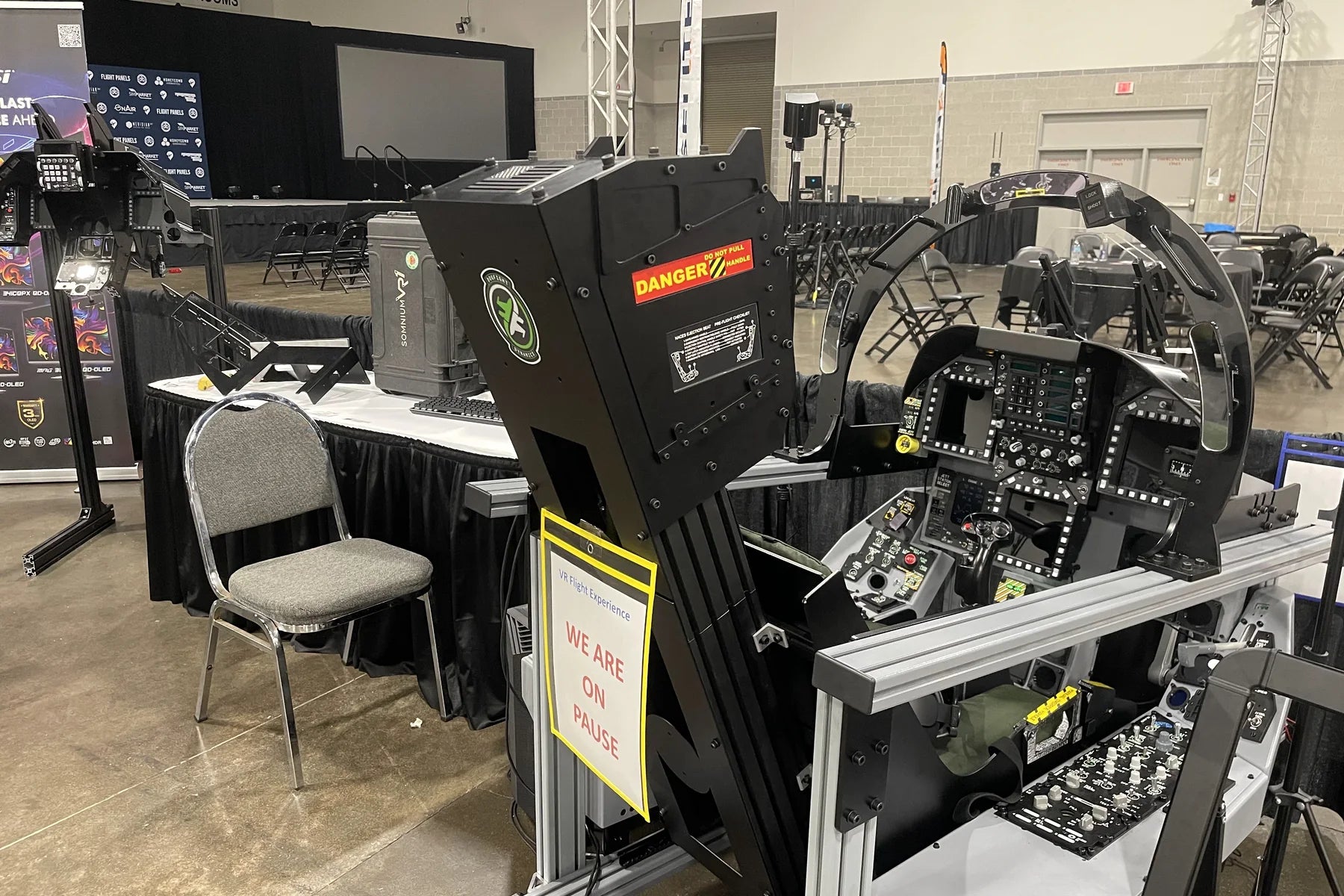 Complete Dogfight Dynamics cockpit system at FlightSimExpo 2025