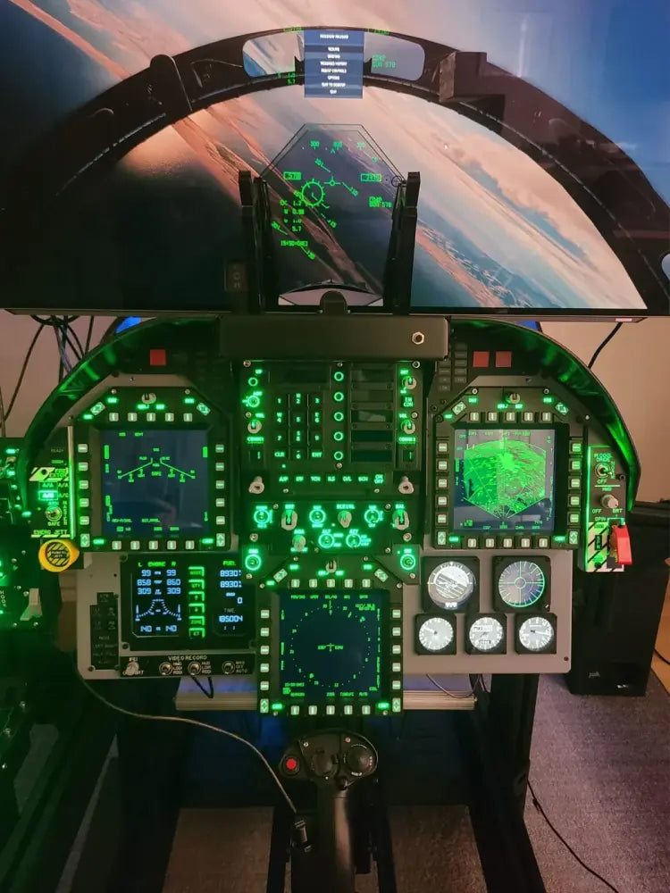 Customer-installed Dogfight Dynamics F/A-18C cockpit, view 4