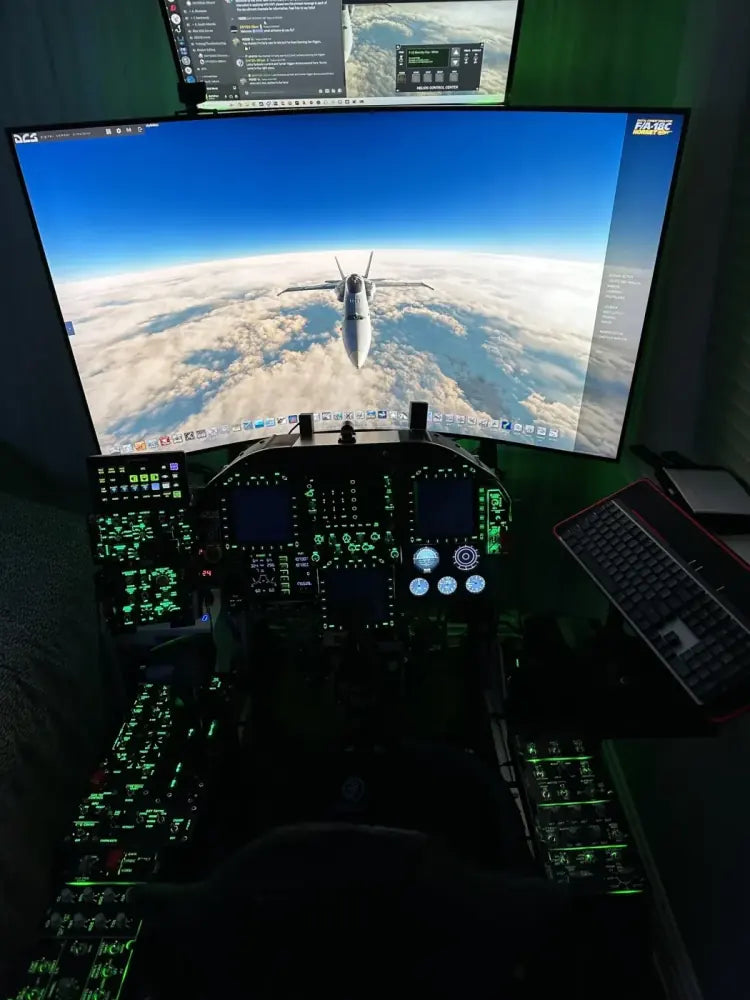 Customer-installed Dogfight Dynamics F/A-18C cockpit, view 5