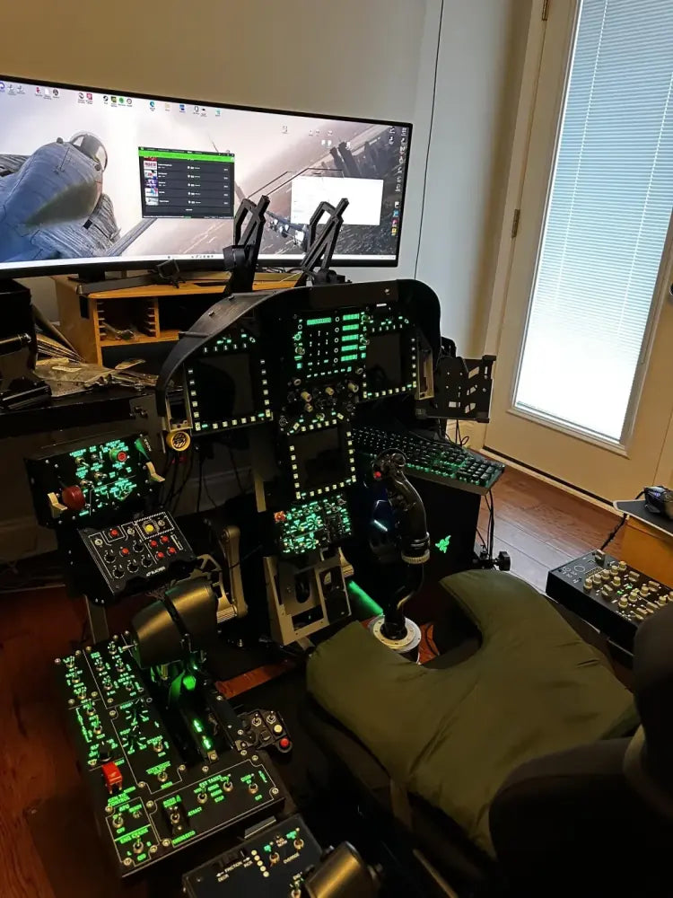 Customer-installed Dogfight Dynamics F/A-18C cockpit, view 6